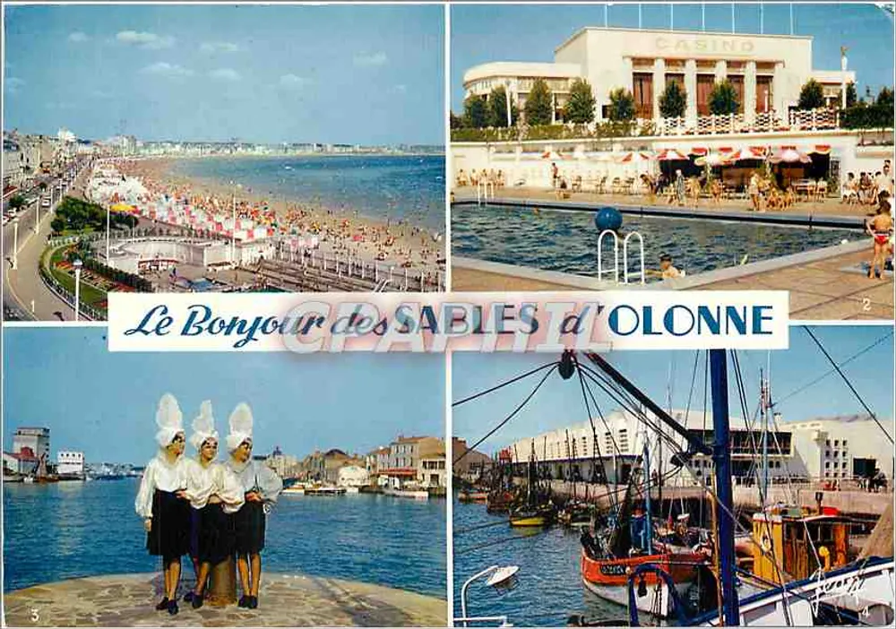 Les Sables-d'Olonne — plaża, basen, port i kasyno — Les Éditions Finistère - Awers