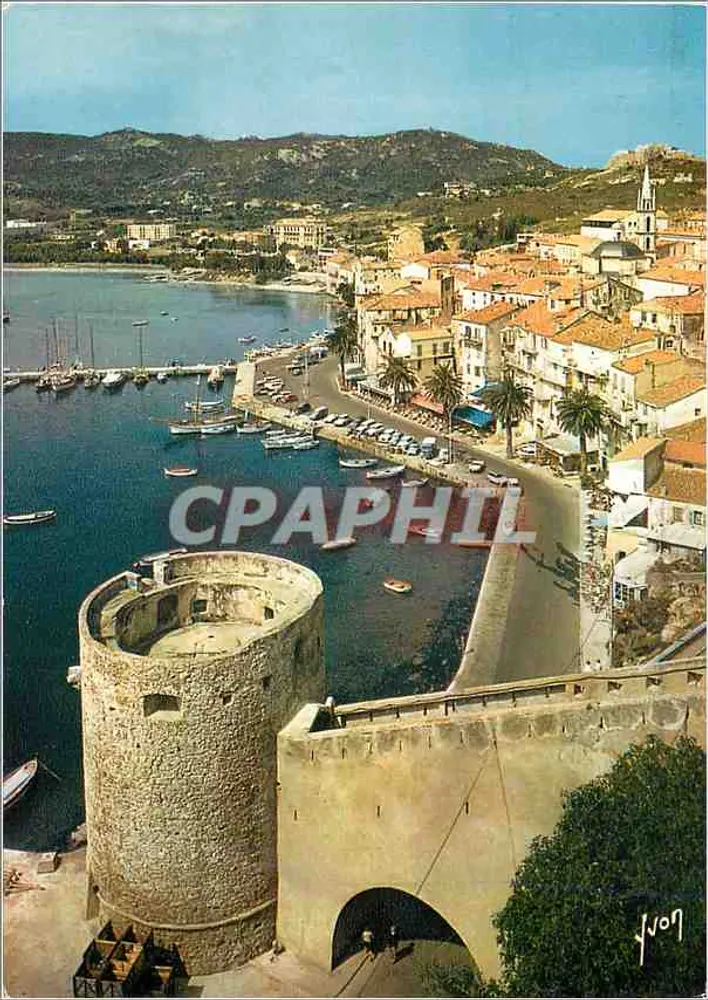 Calvi — Blick auf die Mauern und den Promenadenhafen, dominiert von der Salzturm — Éditions d'air, Paris - Vorderseite