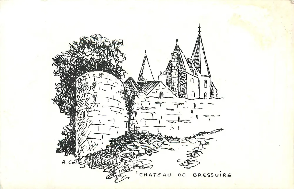 Castelo de Bressuire — desenho de R. Colle - Frente