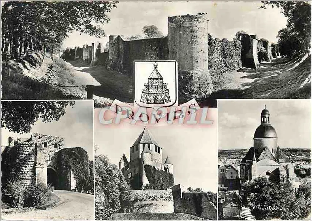 Provins — Die Mauern, die Türme von Cäsar, die Kirche Saint-Quiriace — Yves Hodbet - Vorderseite
