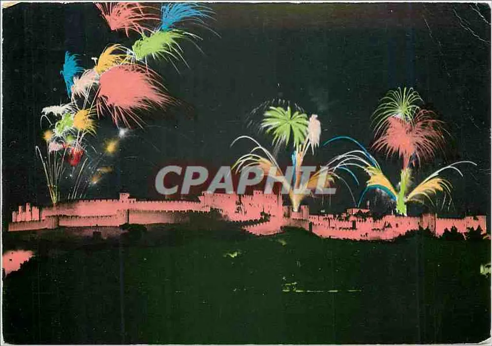 Carcassonne — Embrassement et feux d'artifice — Éditions S.E.P.T. 35 - Recto