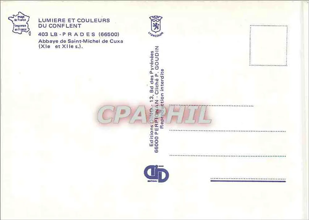 Abtei Saint-Michel de Cuxa — 10. und 12. Jahrhundert — Éditions Perpignan - Rückseite