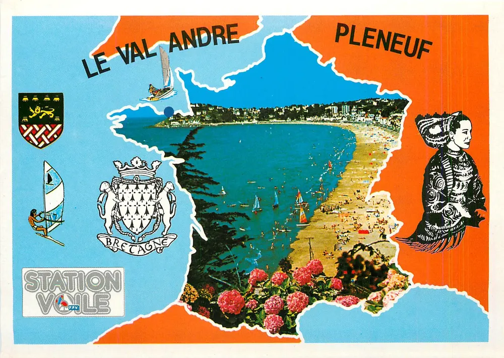 Le Val André — Stacja Wiatru Bretagne — Wydawca Chiligne, nr 22370 - Awers