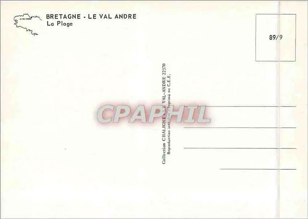 Le Val André — Stacja Wiatru Bretagne — Wydawca Chiligne, nr 22370 - Rewers