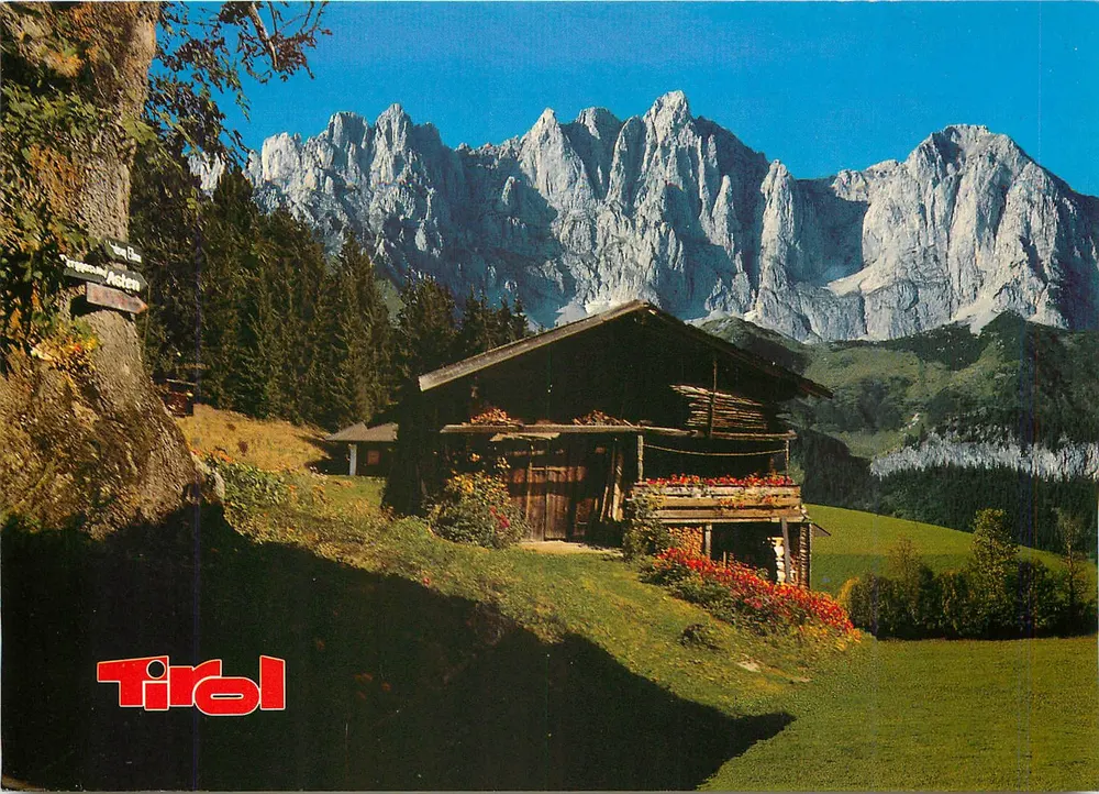 Vakantiegroeten vanaf de Wilden Kaiser, Tirol — Uitgever Jöchler Karte, n° 4758 - Voorkant