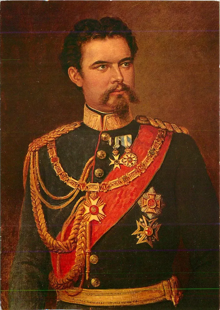 Ludwig II, rei da Baviera — retrato em uniforme — n° 241370 - Frente