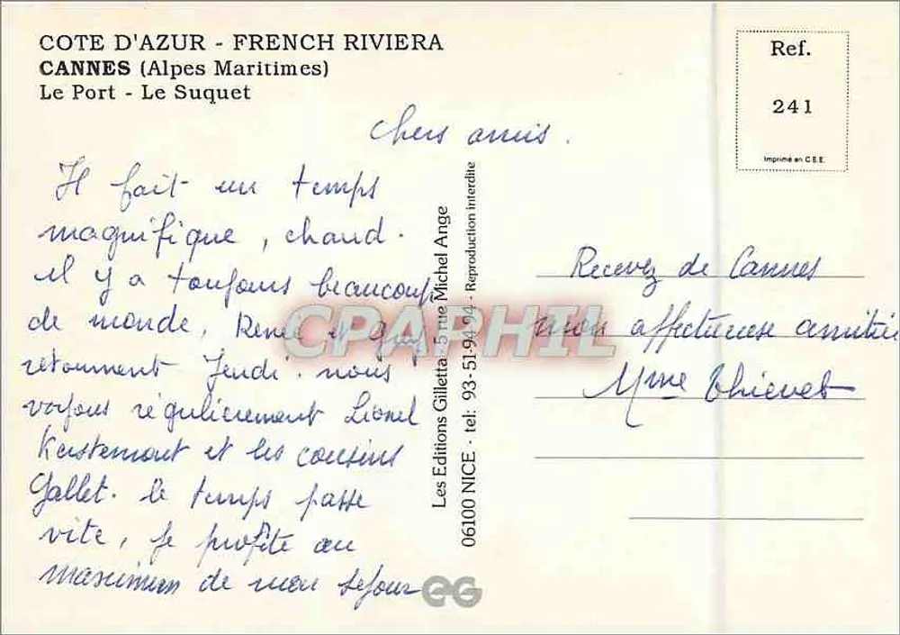 CANNES — CÔTE D'AZUR — Les Éditions Gilletta - Verso