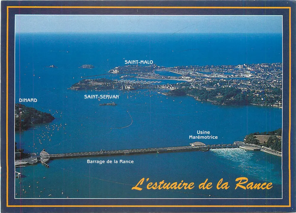 Estuário da Rance — vista aérea — Éditions d'Art JY, Dinard, n° 1246 - Frente