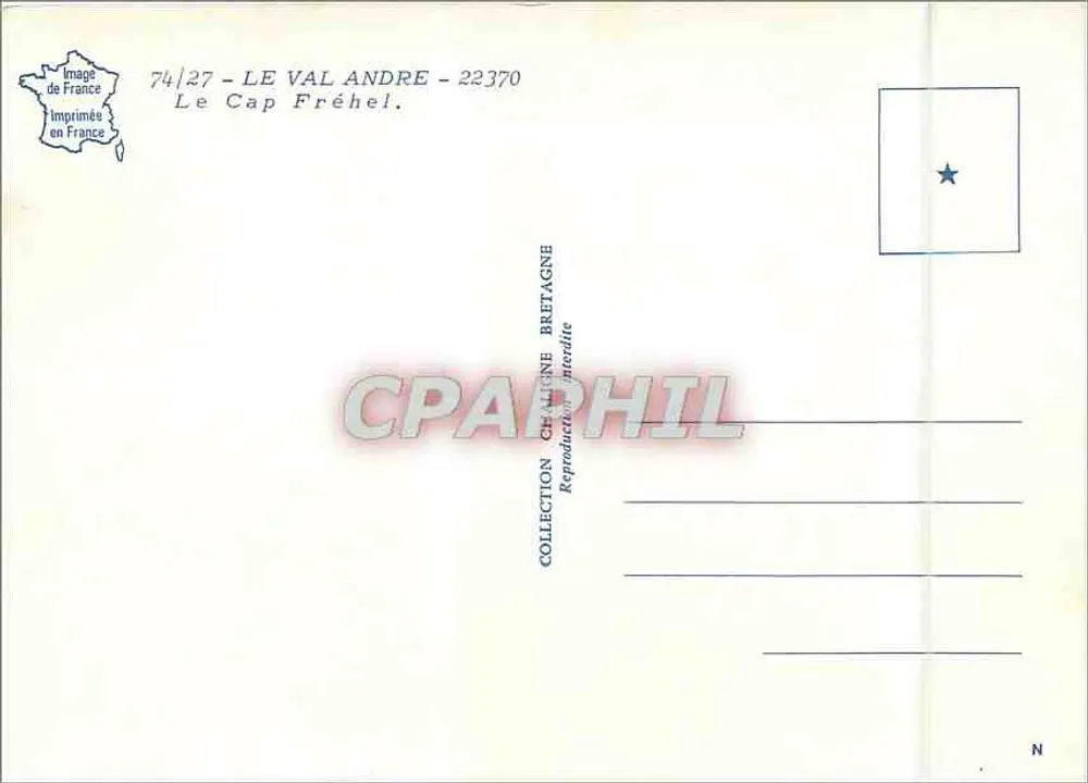 Cap Fréhel — farol e antigo torreão — Coleção - Verso