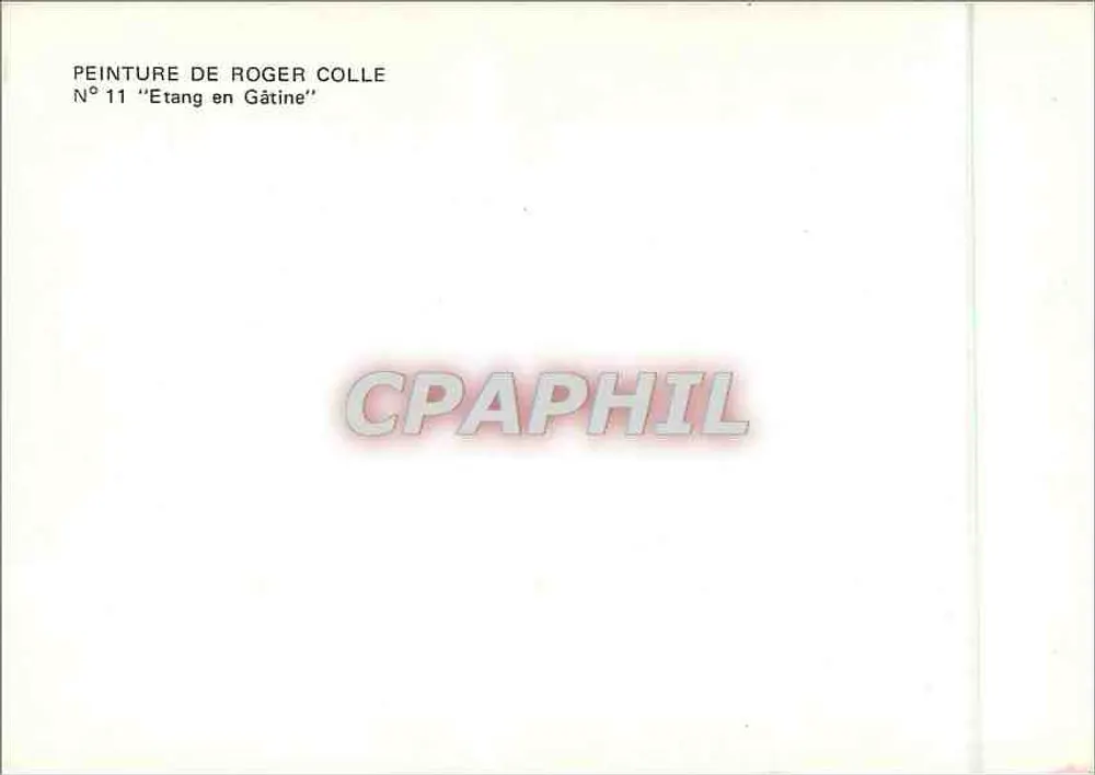 Teich in Gâtine — Malerei von Roger Colle — n°11 - Rückseite