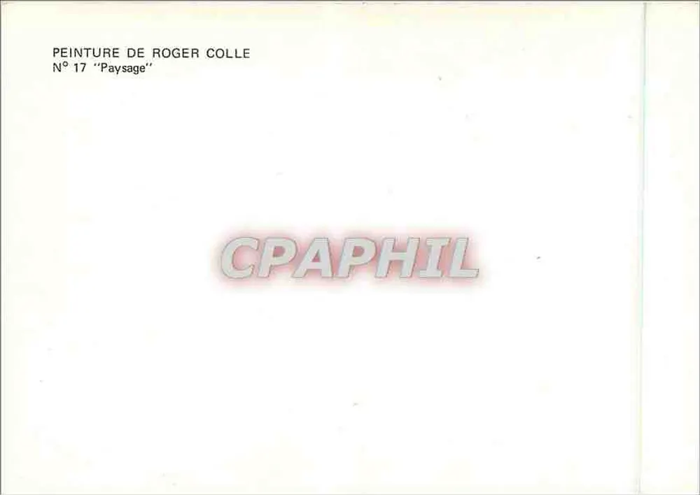 Paisagem — Roger Colle — N°17 - Verso