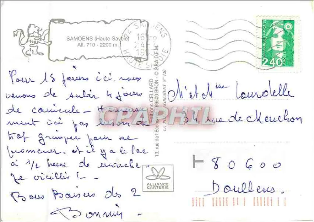 Fontaine pública — Samoëns (Haute-Savoie) — editor Cellaard - Verso