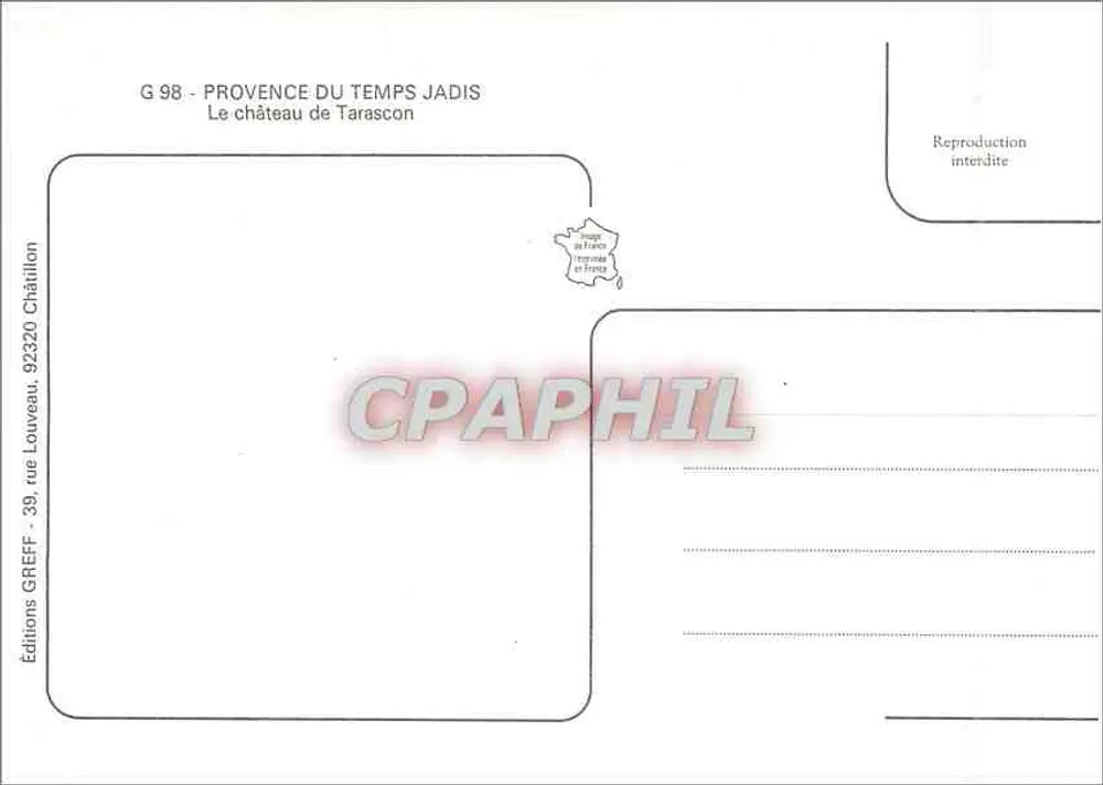 O castelo de Tarascon — Provence do Tempo Antigo — Éditions GREFF - Verso