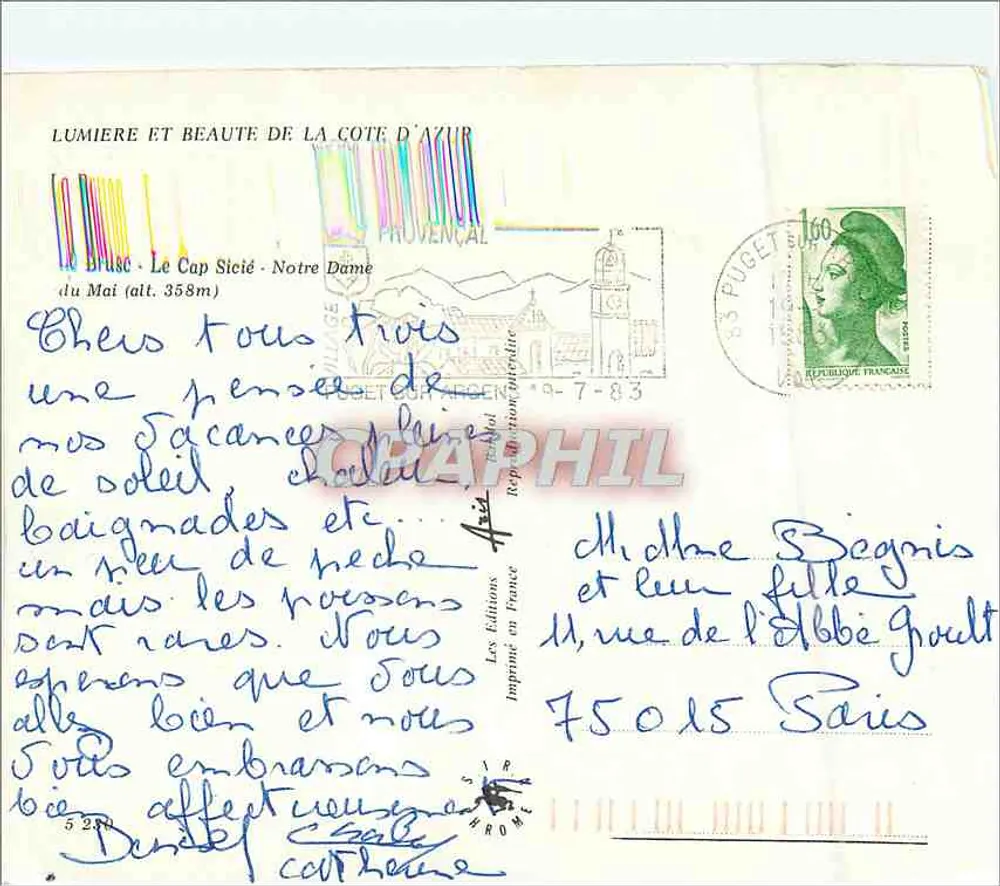 De Cap Sicie - Onze Lieve Vrouw - van Mei (alt. 358m) — Les Éditions du Village Provençal, n° 160 - Achterkant