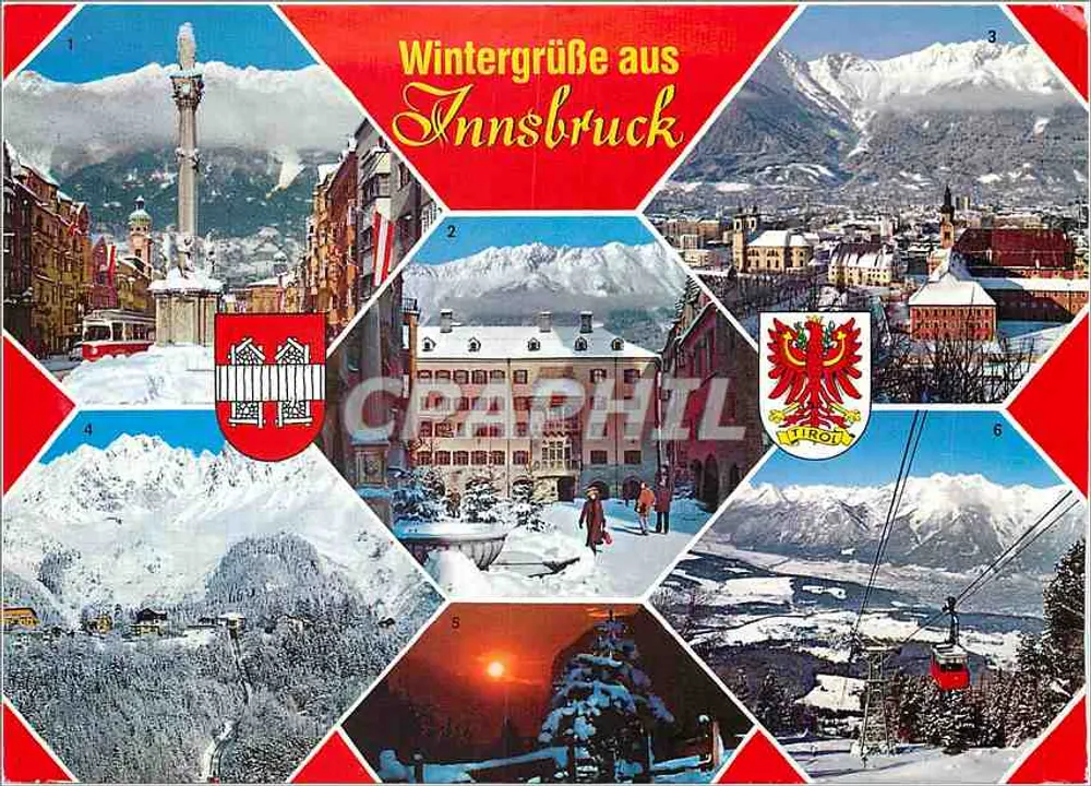 Innsbruck — Wintergrüße aus Innsbruck — editor desconhecido, número de série não visível - Frente