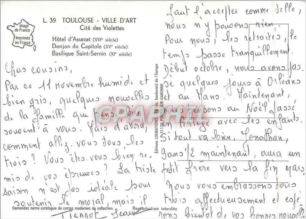 Toulouse — A Cidade Rosa - Verso