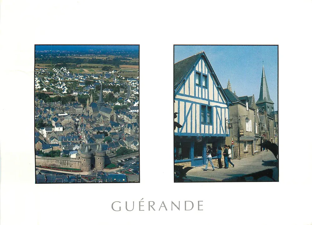 Guérande — vista aérea e casa com colmios — editor Couleurs de Bretagne - Frente