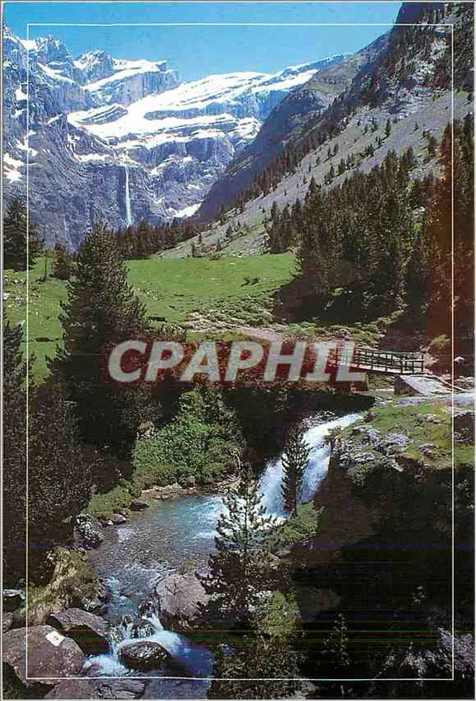 Bilhete postal antigo Circo de Gavarnie — O Gave dos Tourettes — Edições Image du Pays Toy - Frente