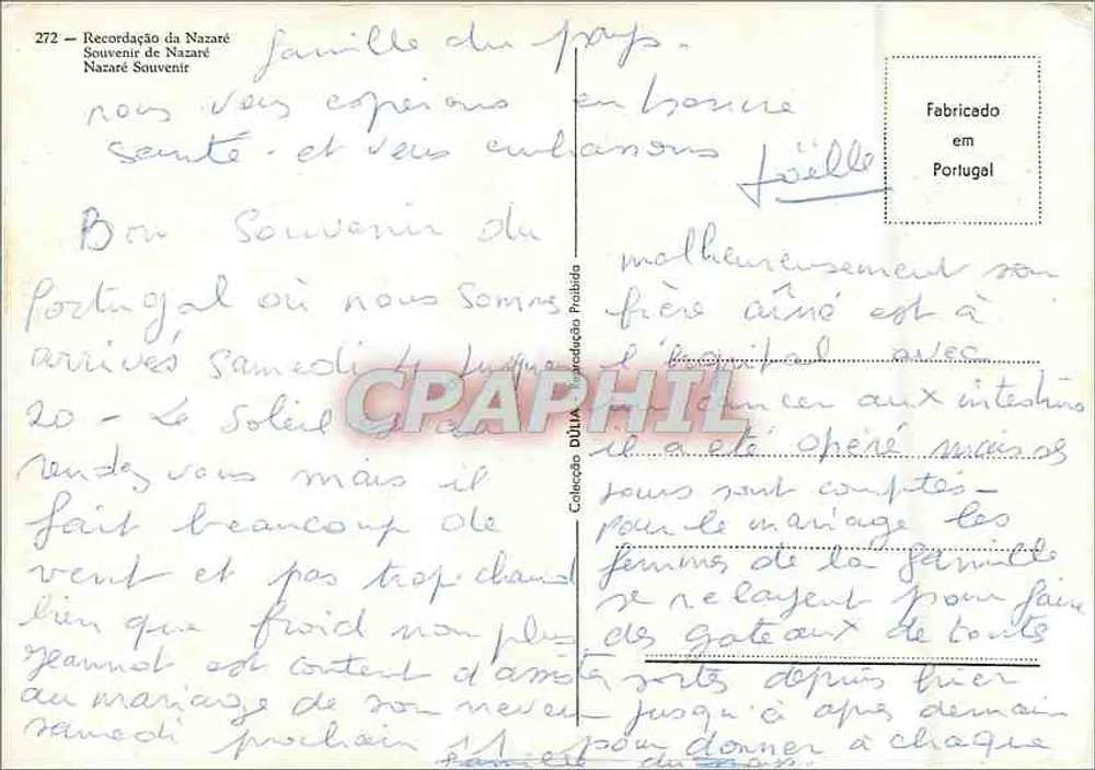 नाज़ारे — पुर्तगाल — प्रकाशक डुलिया, संख्या 272 - पीछे