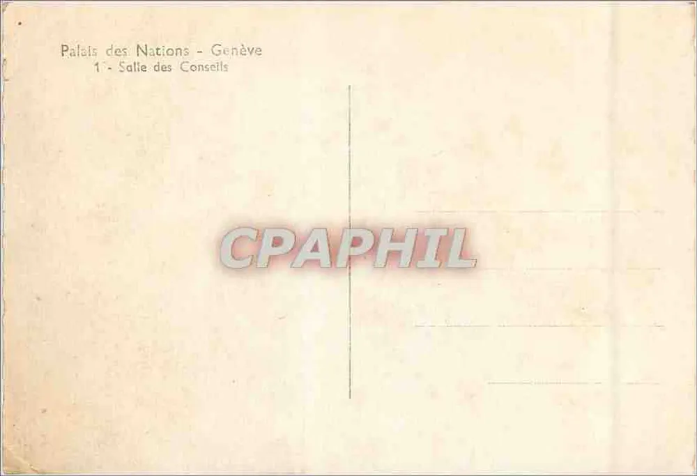 Palais des Nations - Genève — Salle des Conseils - Verso