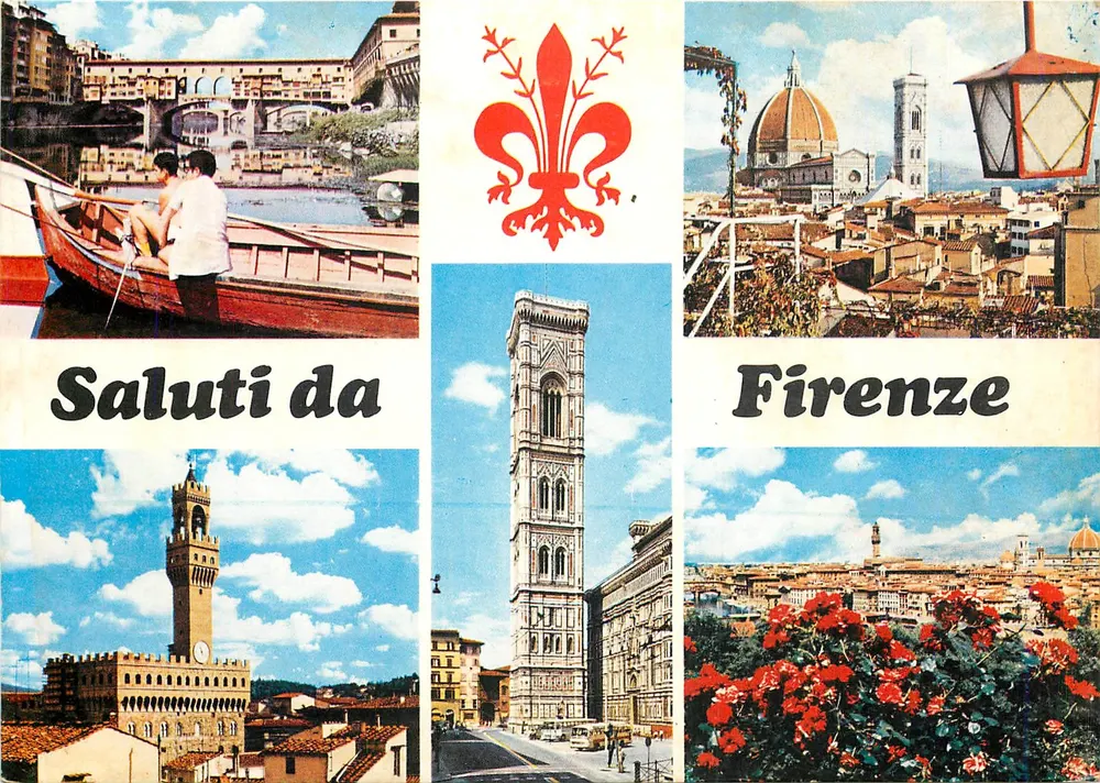 Vista de Florença — Saluti da Firenze — editor DA FOTOCOLOR KODAK EKTACHROME, n°340 - Frente