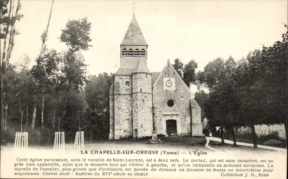 La Chapelle-sur-Oreuse (Yonne) — Katedra — Kolekcja J. D., Sens - Awers