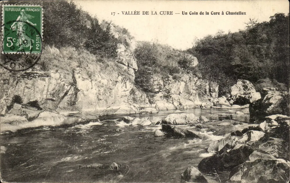 Vallée de la Cure — Un Coin de la Cure à Chastellux — Pothain, édit. Avallon - Recto