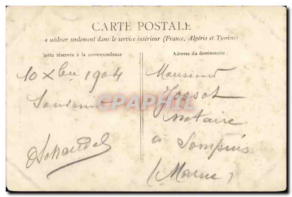 Auxerre - A Igreja de São Pedro — editor não identificado, número de série não visível - Verso