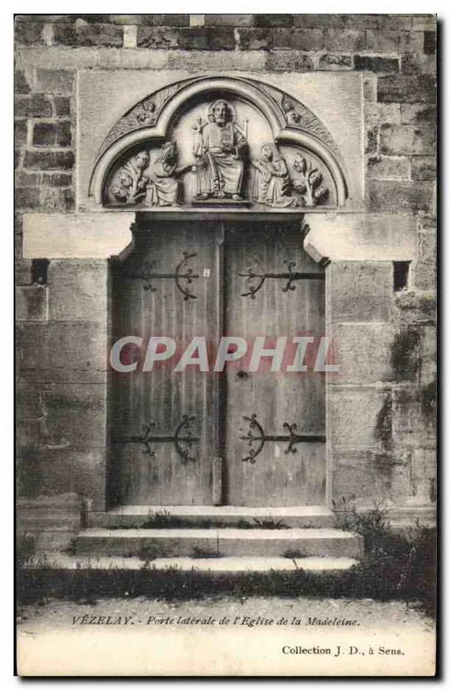 Vézelay - Seitenportal der Kirche der Madeleine — Sammlung J. D., in Sens - Vorderseite