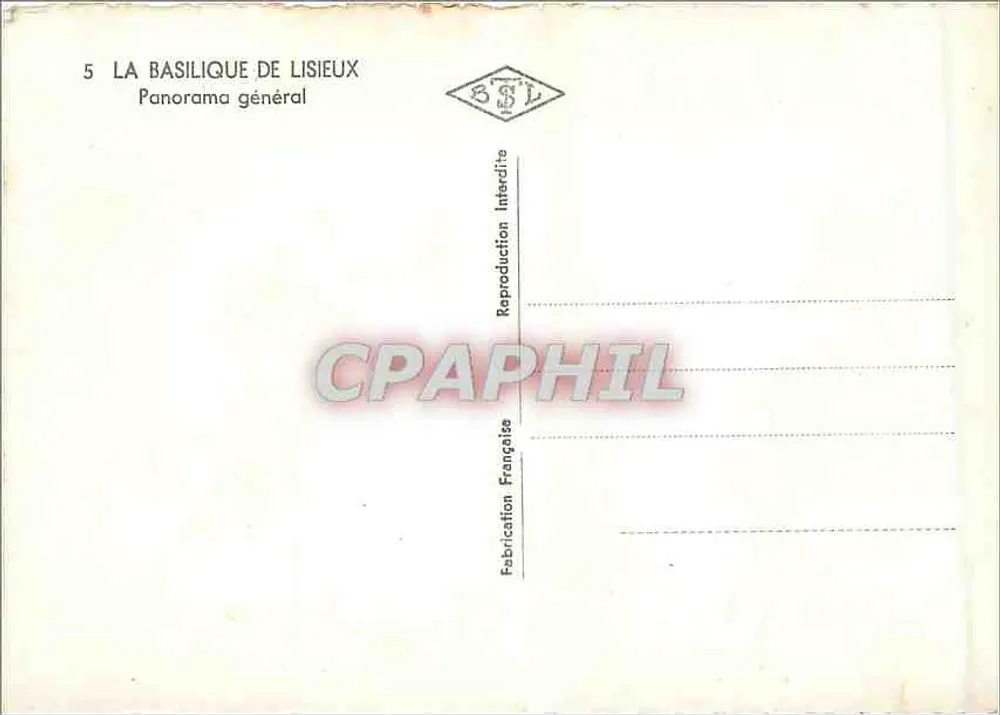 A Basílica de Lisieux — Panorama geral — Edição francesa - Verso