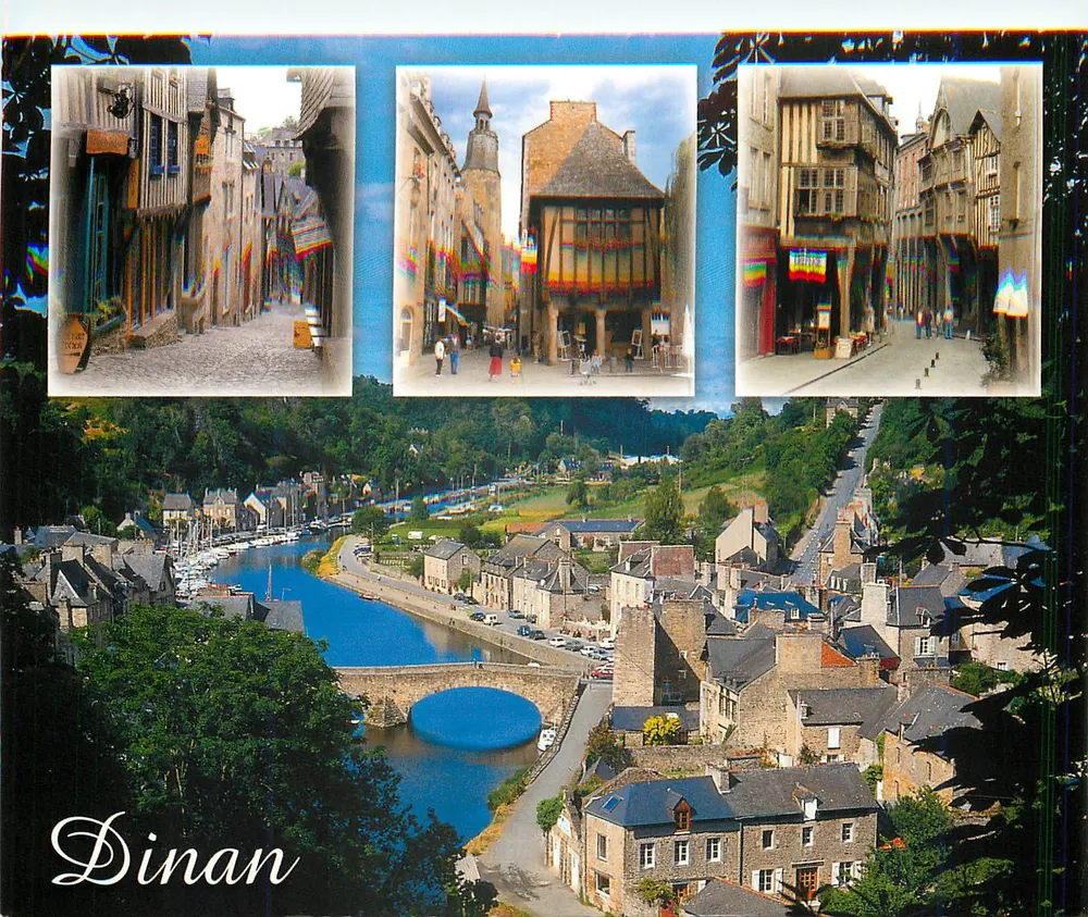 Dinan — Panoramablick und historische Gassen — Éditions d'Art, Serie 'Couleurs de Bretagne' n°22100 - Vorderseite
