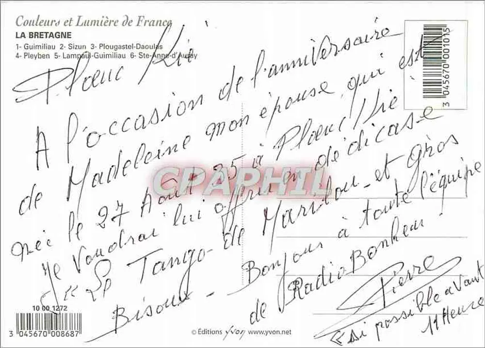 Calvaires bretons — Guimiliau, Plougaclu, Pleyben, Lampeau, Ste-Anne-d'Auay — Éditions Yvon - Rückseite