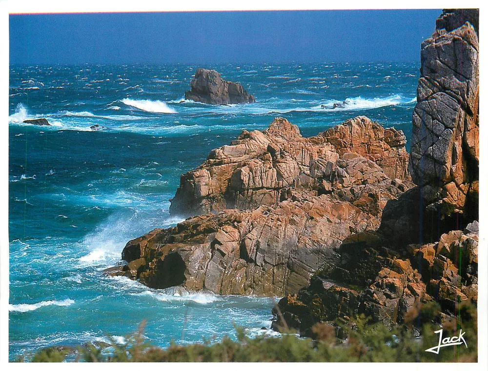 Burza nad wybrzeże — Bretagne — Wydawnictwo Sztuki Fabriannec n°6736 - Awers