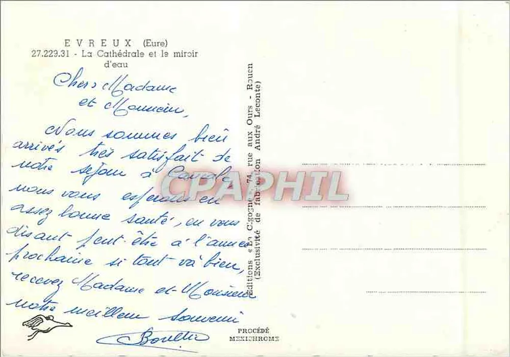 Évreux (Eure) — A Catedral e o Espelho d'Água — Éditions IRIS - Verso