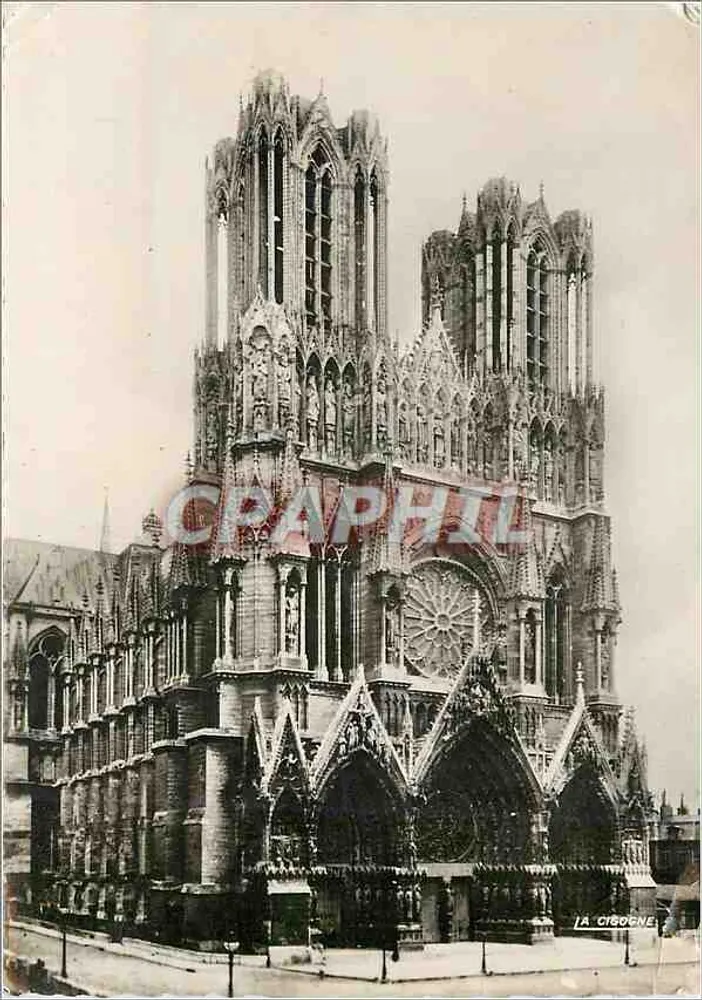 Reims — A Catedral — Ed. « LA CIGOGNE » - Frente
