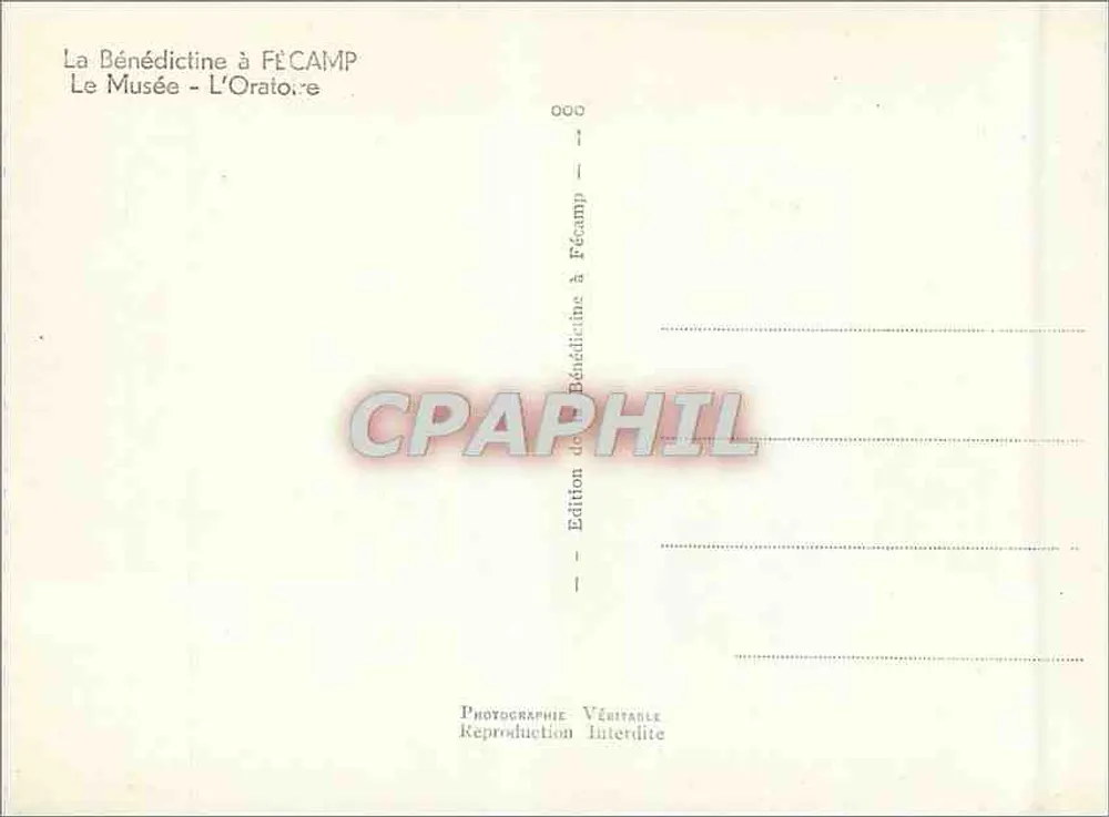 A Bénédictine em Fécamp — O Museu - O Oratório — Edição de Fécamp - Verso