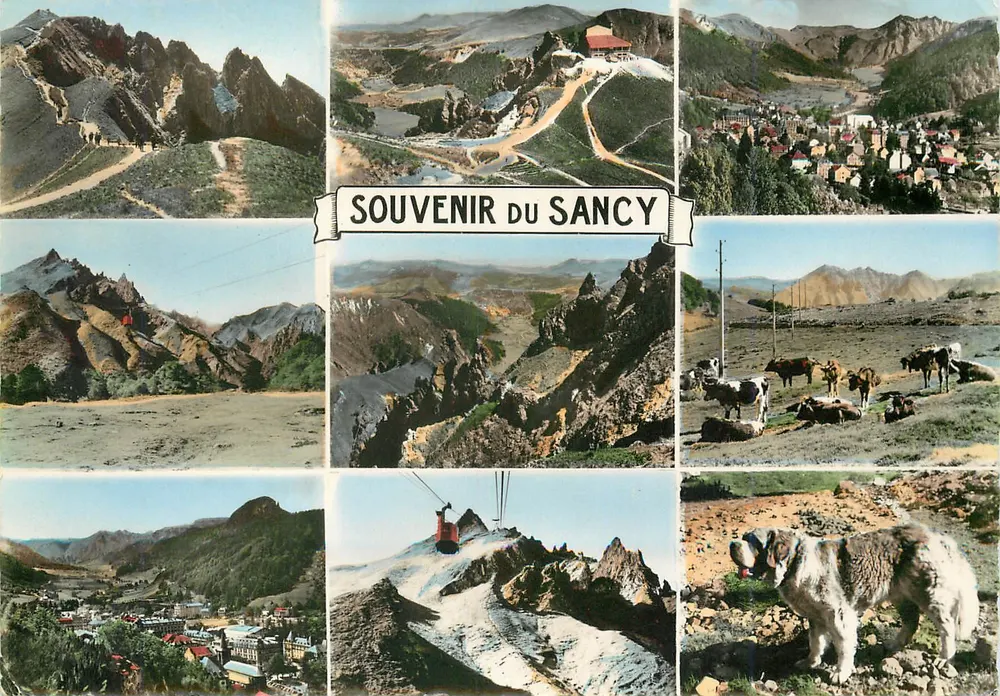 Sancy — Mont Dore, teleférico, valle, perro — Recuerdo del Sancy, editor G. à D. - Anverso