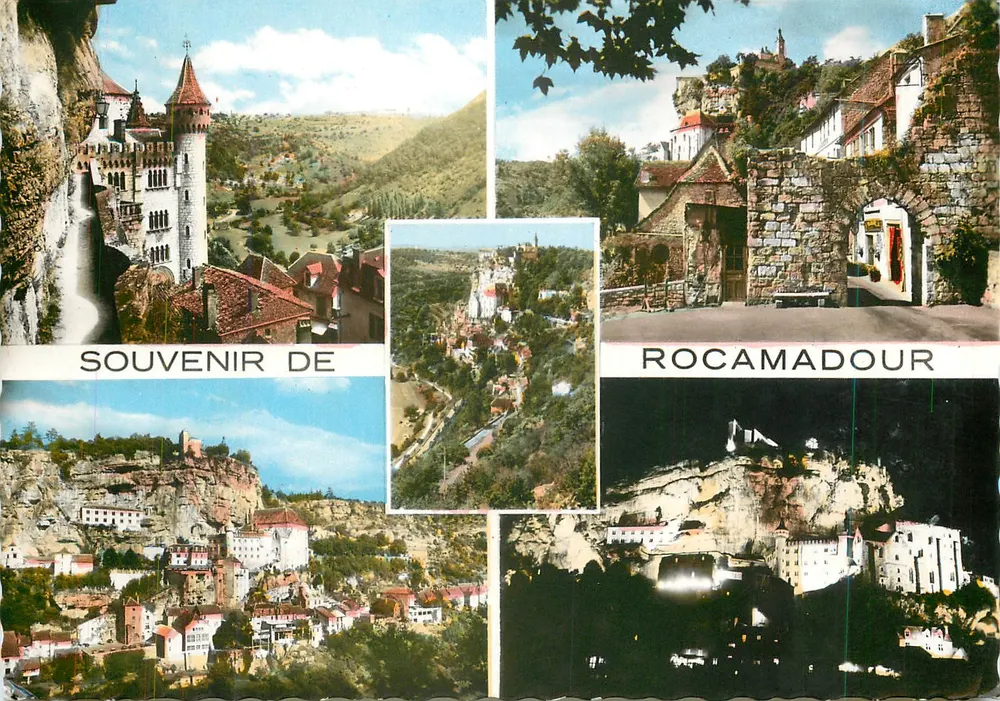 Rocamadour — vista panorâmica e monumental — Sté des Postes APAPOLUX - ROMACOLOR - Frente