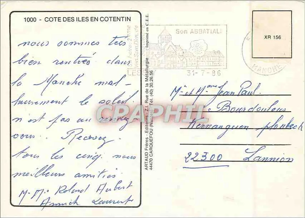 Costa das Ilhas em Cotentin — Manche — Editor APTAUD - Verso