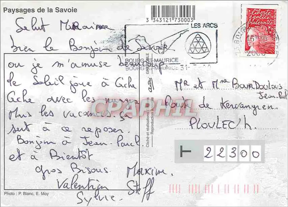 Paisagens da Savoia — Savoia - Verso