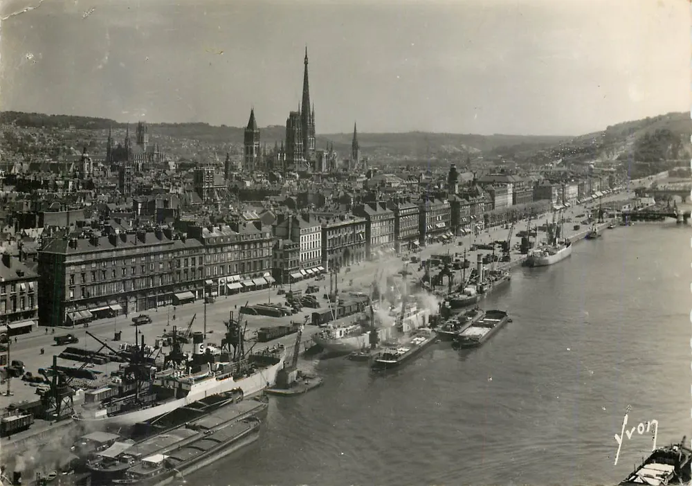 Die Kais vom Pont Transbordeur gesehen — Rouen — Editions d'Art - Vorderseite