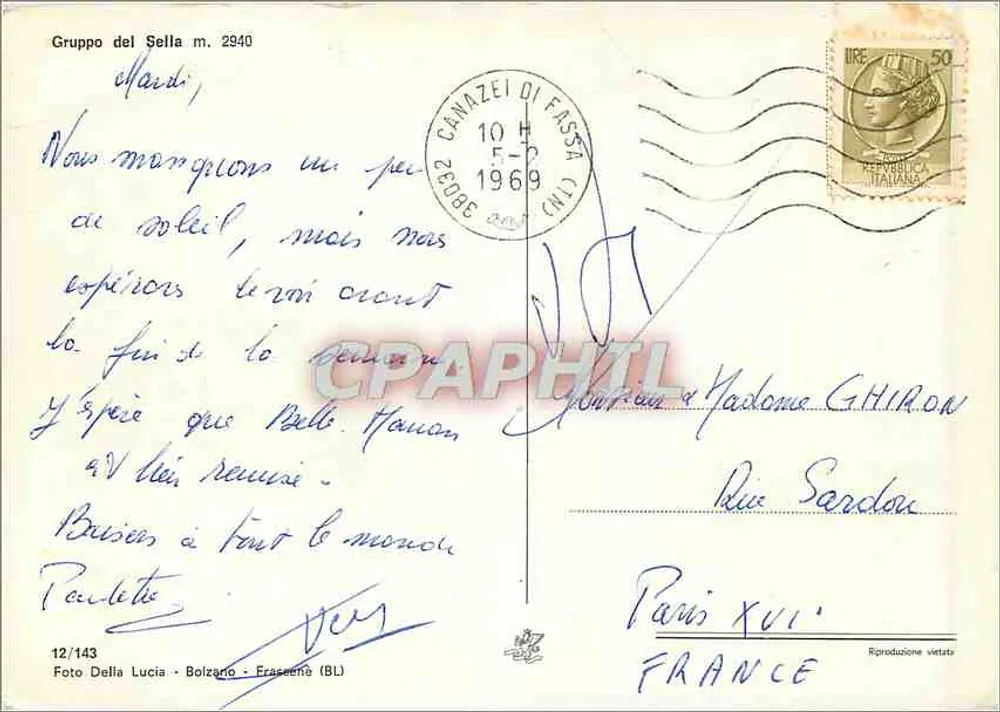 Gruppo del Sella — montanhas nevadas — Foto Della Lucia - Bolzano (BL) n°12/143 - Verso
