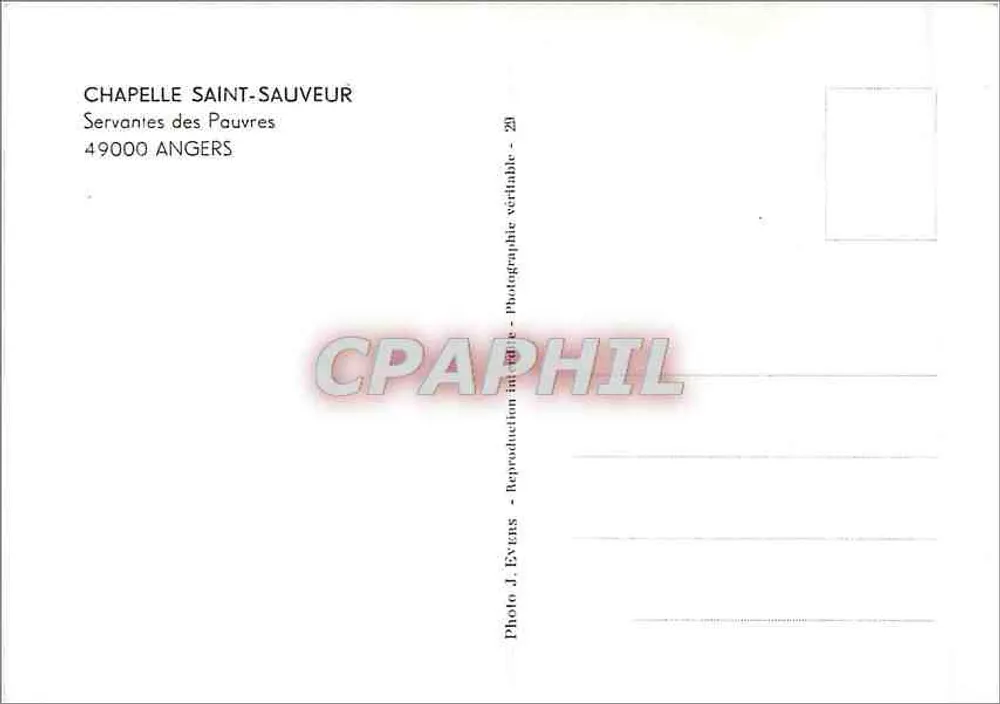 Kapelle Saint-Sauveur — Servanies des Pauvres — Photo J. Evans - Rückseite