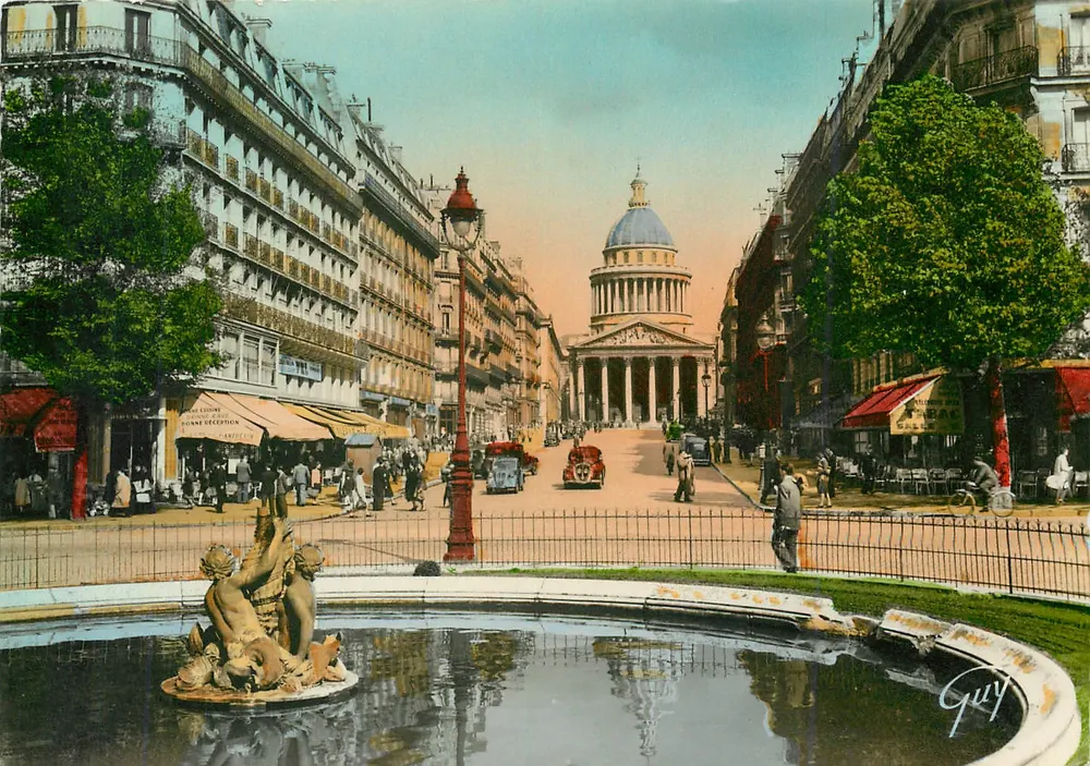 Paris et ses merveilles — Rue Soufflot et le Panthéon — André LACONTE, Éd. d'Art 'GUY' - Recto