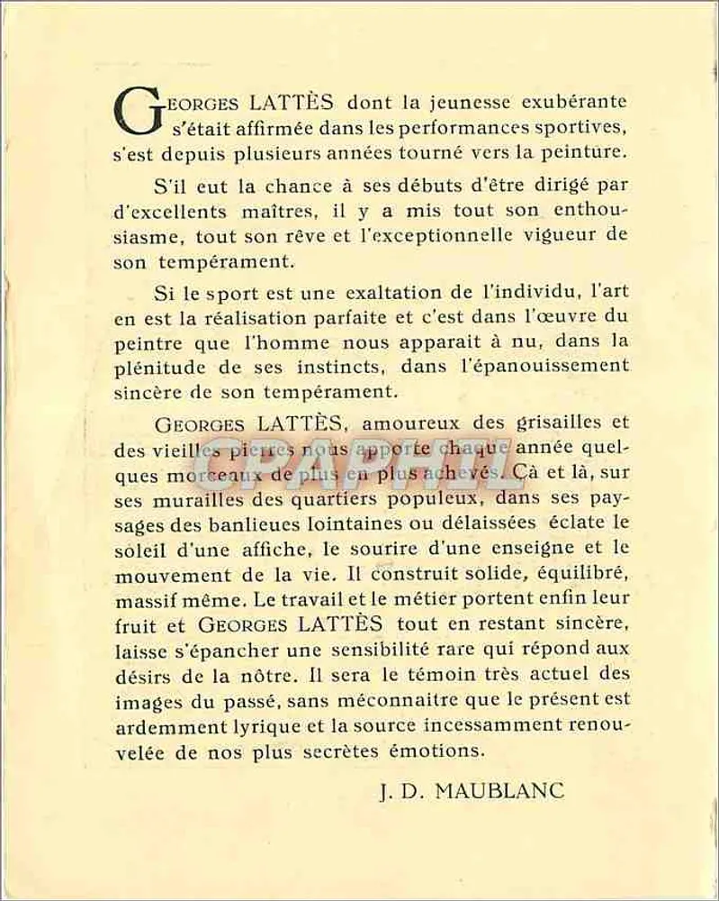 Paris — A rua de Venise — Georges Lattès - Verso