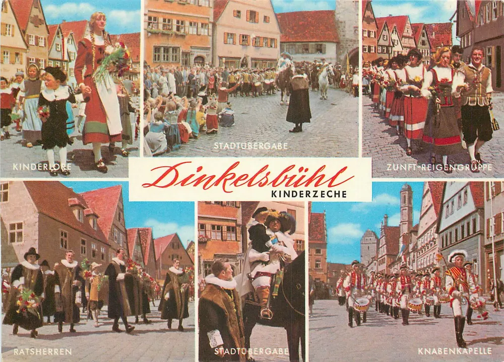 Dinkelsbühl — Kinderzeche — Verlag v. Käniß Heidelberg A.G. - Recto