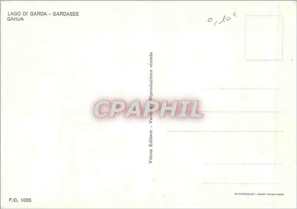 Lago di Garda — vista panorâmica — Vitove Editore, F.C. 1035 - Verso