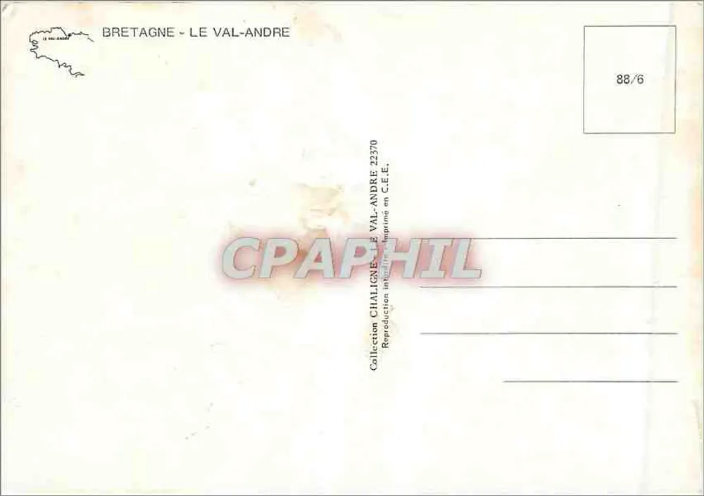 O Val-André ao entardecer... — Coleção Chaligne, n° 88/6 - Verso
