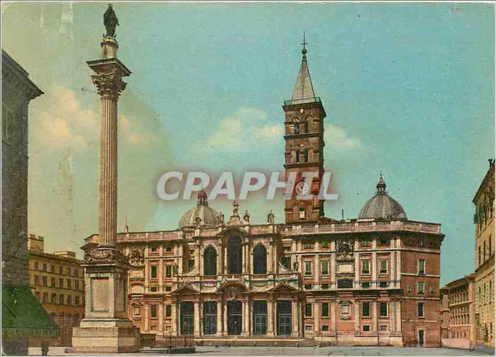 Roma — Praça Santa Maria Maior com coluna de Marco Aurélio — editor DA VERA FOTOCOLOR, n° 205 - Frente