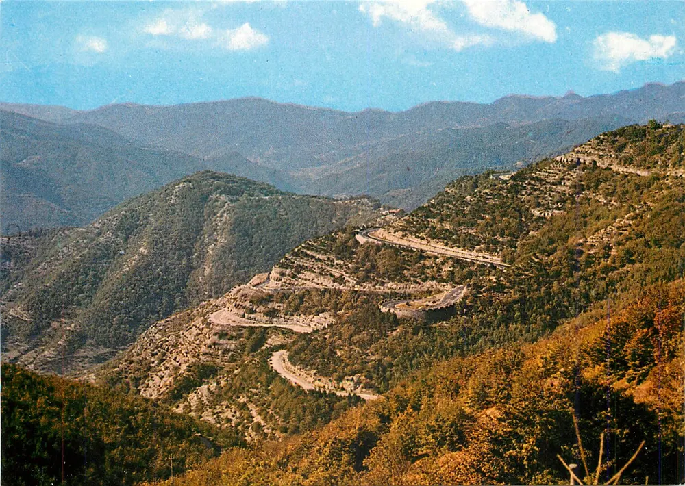 Curves de la S.S. 67 "Tosco Romagnola" — versant toscan — Cartolux n°1079 - Recto